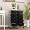 Costway 10-Drawer Storage Cart Utility Rolling Trolley Kitchen Office Organizer Black/Clear/Macaron/Grey/Black Gardient/Multicolor/Pink/RainbowithWhite/Hot Pink/Skin Pink/Purple